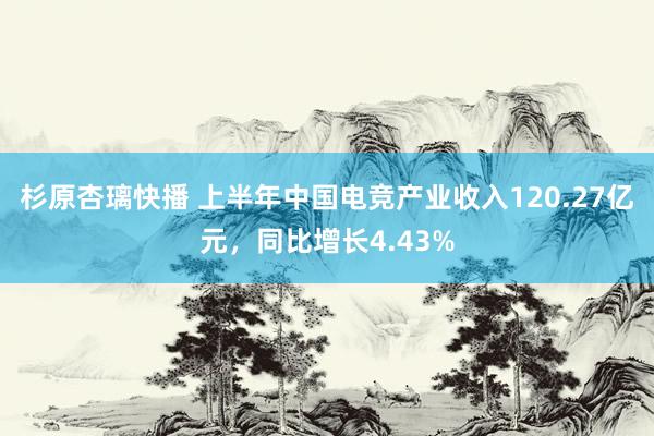 杉原杏璃快播 上半年中国电竞产业收入120.27亿元，同比增长4.43%