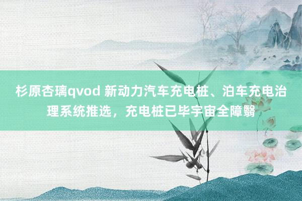 杉原杏璃qvod 新动力汽车充电桩、泊车充电治理系统推选，充电桩已毕宇宙全障翳