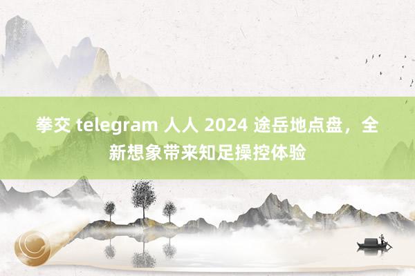 拳交 telegram 人人 2024 途岳地点盘，全新想象带来知足操控体验