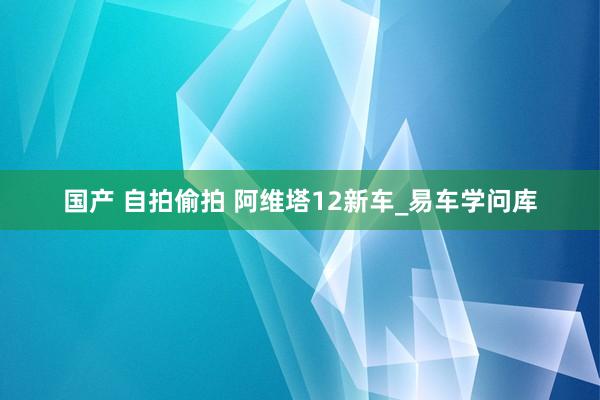 国产 自拍偷拍 阿维塔12新车_易车学问库